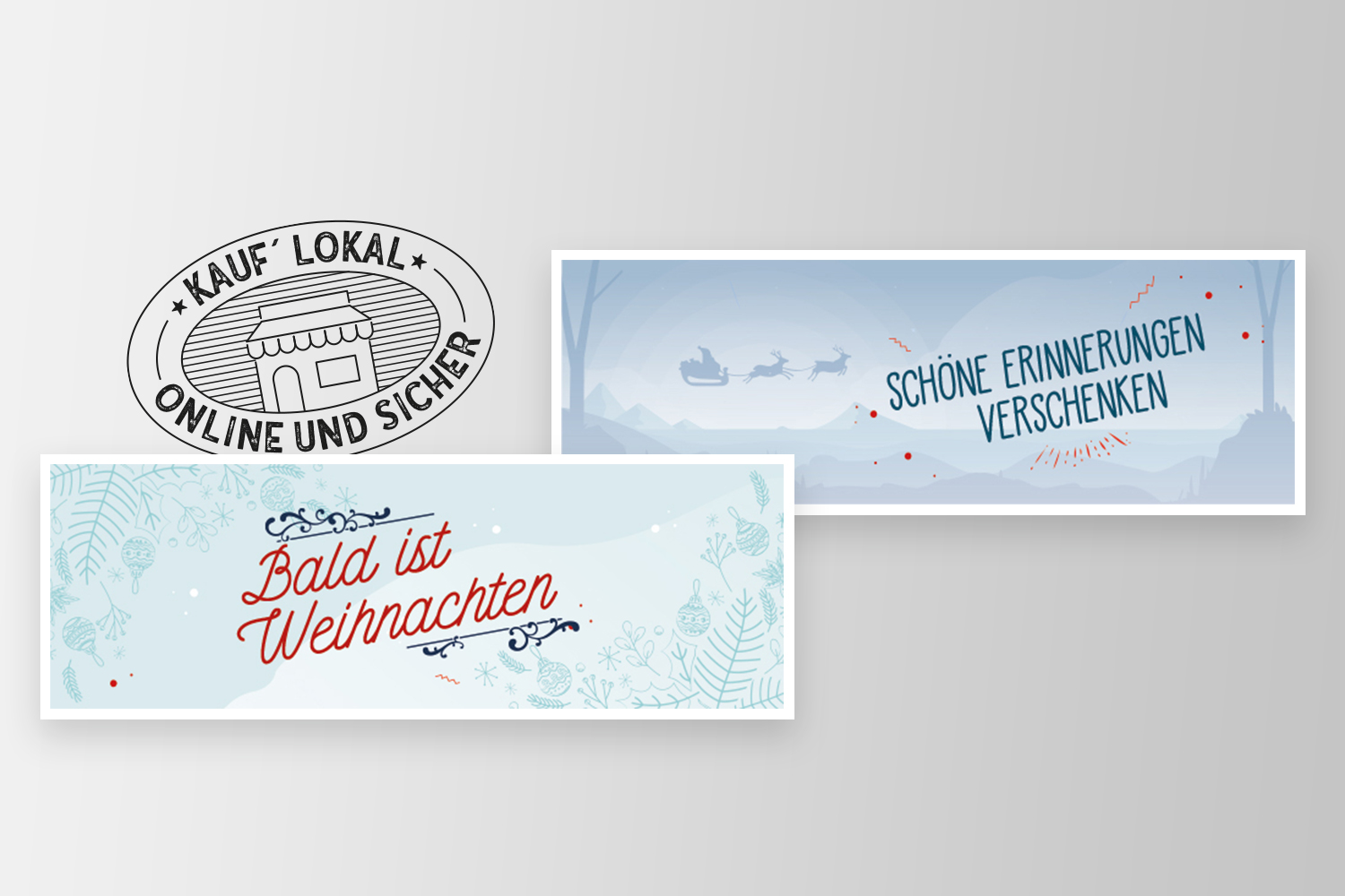 Newsletterbanner verschiedene Weihnachtsmotive